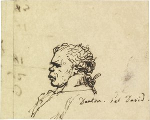 Retrato de Georges Jacques Danton 1759-1794 de Jacques Louis David