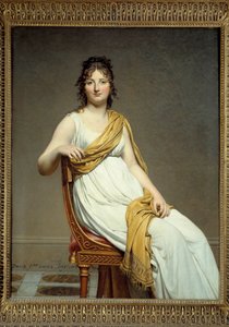 Retrato de Madame Raymond Verninac (1780-1827) Irmã de Eugene Delacroix Pintura de Jacques Louis David (1748-1825) 1799 Sol. 1,45 x 1,12 m. Musee du Louvre, Paris - Retrato de Madame Raymond de Verninac (1780-1827), irmã de Eugene Delacroix. Paintin de Jacques Louis David