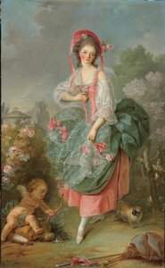 Retrato de Mademoiselle Guimard como Terpsichore (óleo sobre tela) de Jacques Louis David
