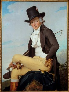 Retrato de Pierre Seriziat (1757-1847), belo irmão do artista Pintura de Jacques Louis David (1748-1825) 1795, óleo sobre madeira, Dim. 1,29x0,95 m - Retrato de Pierre Seriziat (1757-1847), o cunhado do artista. Pintura de Jacques Louis David ( de Jacques Louis David