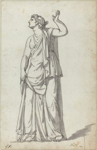 Estátua romana de uma musa (Anchyrrhe) de Jacques Louis David
