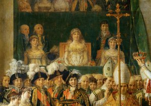 A coroação de Napoleão em Notre-Dame ... de Jacques Louis David