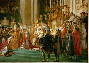 A coroação de Napoleão em Notre-Dame ... de Jacques Louis David