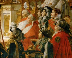 A coroação de Napoleão em Notre-Dame ... de Jacques Louis David