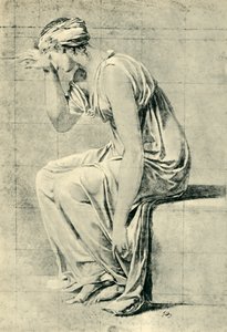 Mulher sentada, final do século XVIII a XIX, 1943. de Jacques Louis David