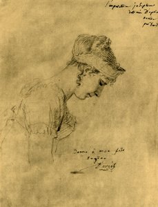 Esboço de Josephine na coroação de Napoleão, 2 de dezembro de 1804, 1921. de Jacques Louis David