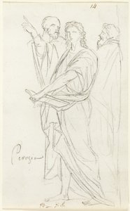 Esboço de Três Figuras Clássicas de Jacques Louis David