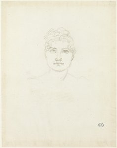 Esboço de uma cabeça de mulher de Jacques Louis David
