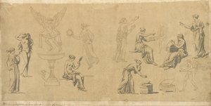 Estudos da Mulher Clássica, com Eros de Jacques Louis David