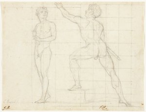 Estudo para "A Distribuição das Águias" de Jacques Louis David