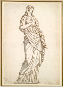 Estudo da estátua de Sabine da Villa Medici, c. 1775-1780. de Jacques Louis David