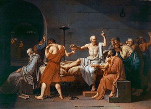 A morte de Sócrates (óleo sobre tela) de Jacques Louis David