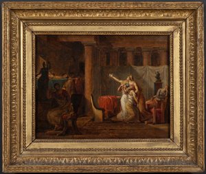 Os lictores devolvem a Bruto os corpos dos seus filhos. Estudo de Jacques Louis David