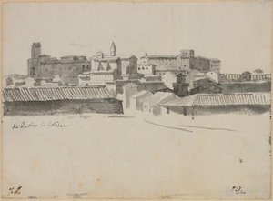 Vista do Coliseu, Roma de Jacques Louis David