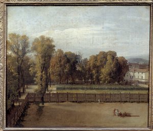 Vista do Jardim do Luxemburgo em Paris Pintura de Louis David (1748-1825). 1794. Sol. 0,55 x 0,65 de Jacques Louis David