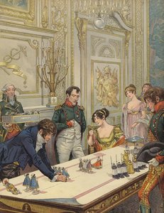 Napoleão e Josefina se preparando para sua coroação