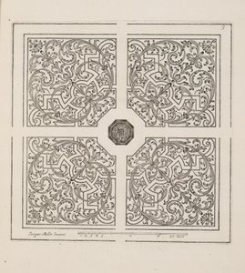 Design para Parterre, do Theatre des Plans et Jardinages, pub.1652 (gravura) de Jacques Mollet