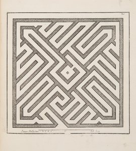 Design para Parterre, do Theatre des Plans et Jardinages, pub.1652 (gravura) de Jacques Mollet