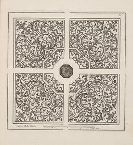 Design para Parterre, do Theatre des Plans et Jardinages, pub.1652 (gravura) de Jacques Mollet