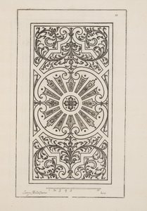 Design para Parterre, do Theatre des Plans et Jardinages, pub.1652 (gravura) de Jacques Mollet