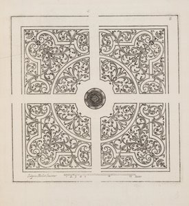 Design para Parterre, do Theatre des Plans et Jardinages, pub.1652 (gravura) de Jacques Mollet