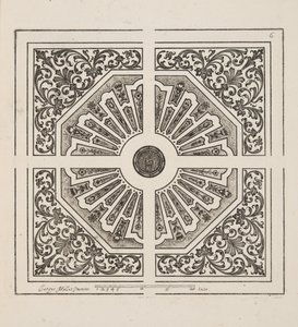 Design para Parterre, do Theatre des Plans et Jardinages, pub.1652 (gravura) de Jacques Mollet