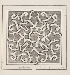 Projeto para Parterre, de Teatro de Planos e Jardinagem, pub.1652 de Jacques Mollet