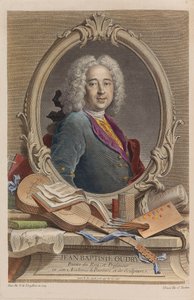 Retrato de Jean-Baptiste Oudry 1686-1755, 1755. de Jacques Nicolas Tardieu