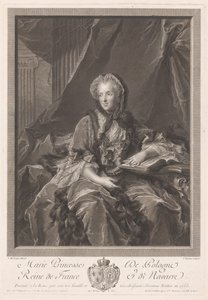 Retrato da Rainha Maria Lesczinska de Jacques Nicolas Tardieu
