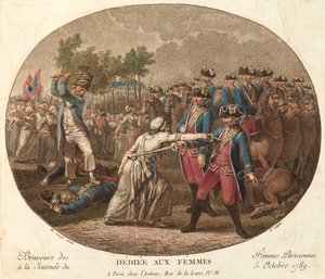 Bravura das mulheres parisienses em 5 de outubro de 1789: dedicado às mulheres de Jacques Philippe Caresme