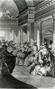 "Ele vai voltar-lhe puro e casto para o seu marido", cena do ato IV de "O Casamento de Figaro" por Pierre-Augustin Caron de Beaumarchais (1732-99) gravado por Claude Nicolas Malapeau (1755-1803) 1