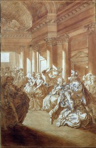 "Ele lhe retornará puro e casto para o seu marido", cena do Ato IV de "O Casamento de Fígaro" de Pierre-Augustin Caron de Beaumarchais (1732-99) 1785