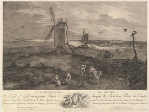 Segunda Vista do Arredores de Bruges IIe. Vue des environs de Bruges. de Jacques Philippe Le Bas