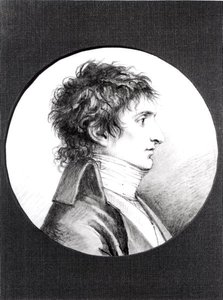 Retrato de Lucien Bonaparte (1775-1840) c.1800 (pedra preta sobre velino) de Jacques Reattu
