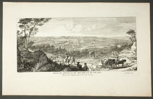 Vista do Palácio Real de Meudon e da aldeia, da série Le Château de Meudon de Jacques Rigaud