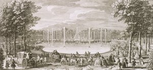 Vista, de, a, fonte netuno, versalhes de Jacques Rigaud