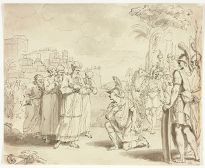 Alexandre antes do sumo-sacerdote de Jacques Stella