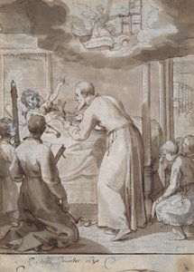 St. Philip visitando um hospital de Jacques Stella