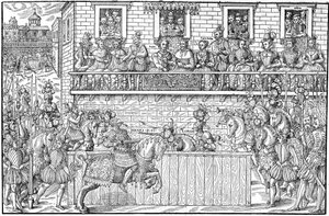 O torneio em que Henri II é mortalmente ferido, 1559