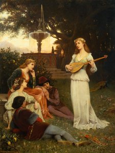 A Fonte do Amor (óleo sobre tela) de Jacques Wagrez