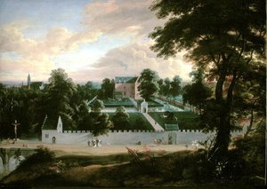 Vista de um castelo de Jacques d Arthois