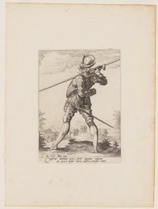 Pikeman, de Oficiais e soldados da guarda-costas do Imperador Rodolfo II de Jacques de Gheyn II