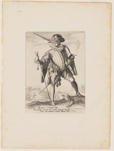 Soldado com arcabuz, de Oficiais e soldados da guarda-costas do Imperador Rodolfo II de Jacques de Gheyn II