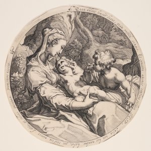 Virgem e Menino com São João Batista de Jacques de Gheyn II