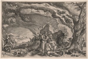 Bruxas preparam-se para o Sabbath de Jacques de Gheyn II