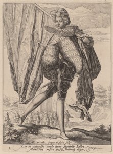 Soldado armado com espada e escudo