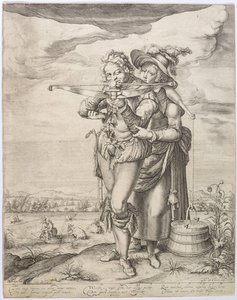 O Besteiro e a Leiteira, c. 1610. de Jacques de Gheyn the Younger