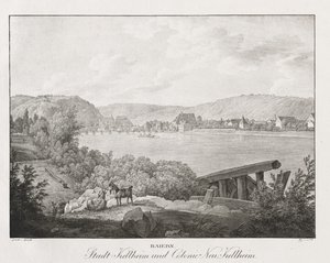 Baviera, cidade de Kelheim e colônia de Neu-Kelheim de Jakob Alt