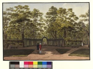 A pequena fonte no jardim de Schönbrunn de Jakob Alt