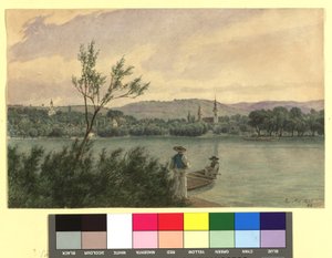 Braço do Danúbio com o rio Kamenitz, junto a Peterwardein de Jakob Alt